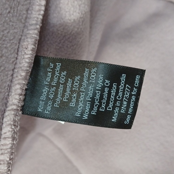 NWT Lavender Purple Cropped Fleece & Faux Fur Sherpa Big Pockets Zip-Up Jacket - Picture 10 of 13